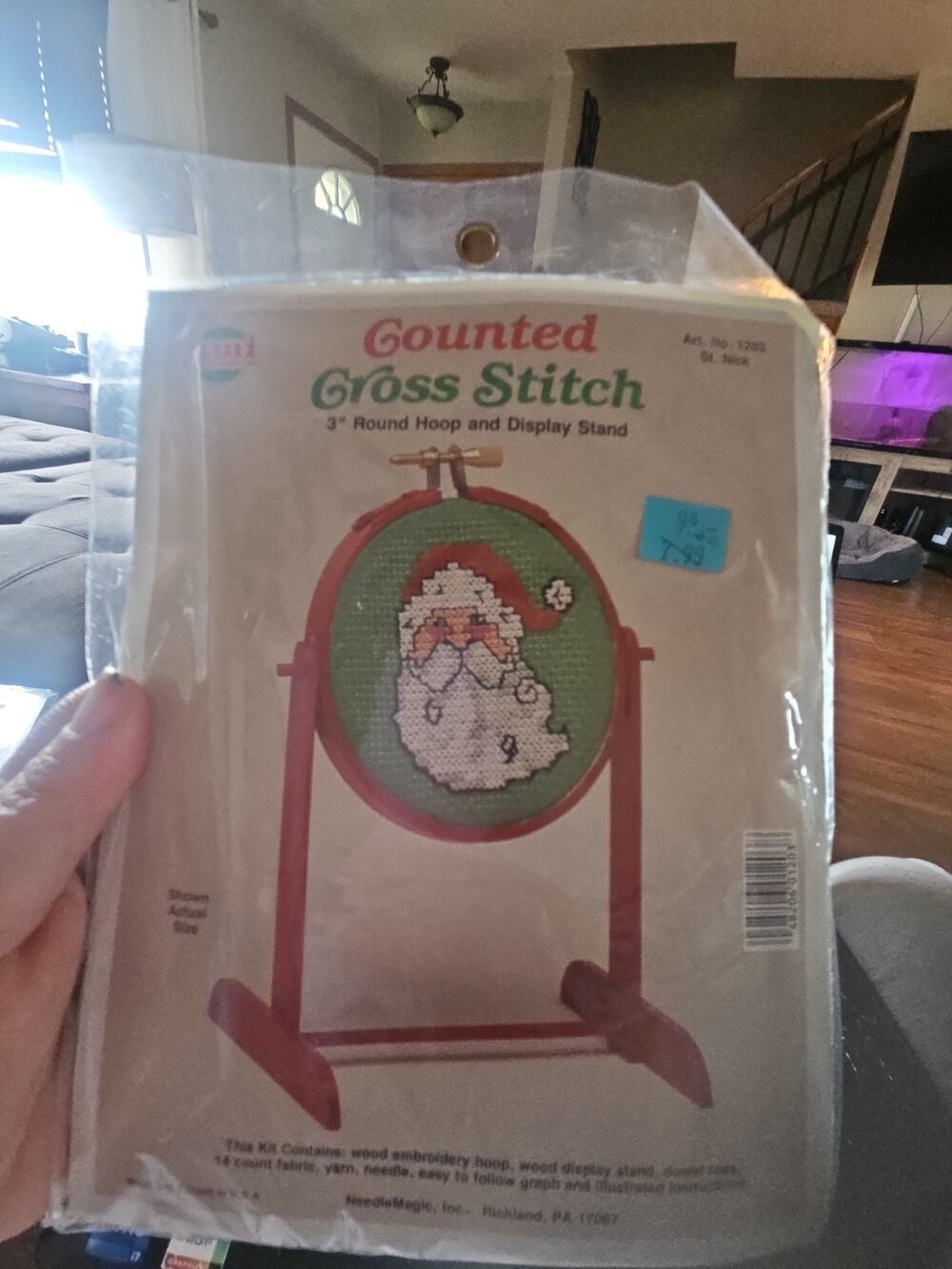 Needlemagic "St. Nick" Cross Stitch Kit Size 3" x 6"